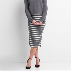 GAP striped sweater ribbed midi pencil skirt